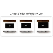 Kunsua Engineering Wood Wall Mount TV Entertainment Unit Set Top Box Stand/TV |Maple