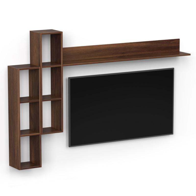 Miltra Wall Mount TV Top Shelf TV Unit  (Brown Maple - DIY)