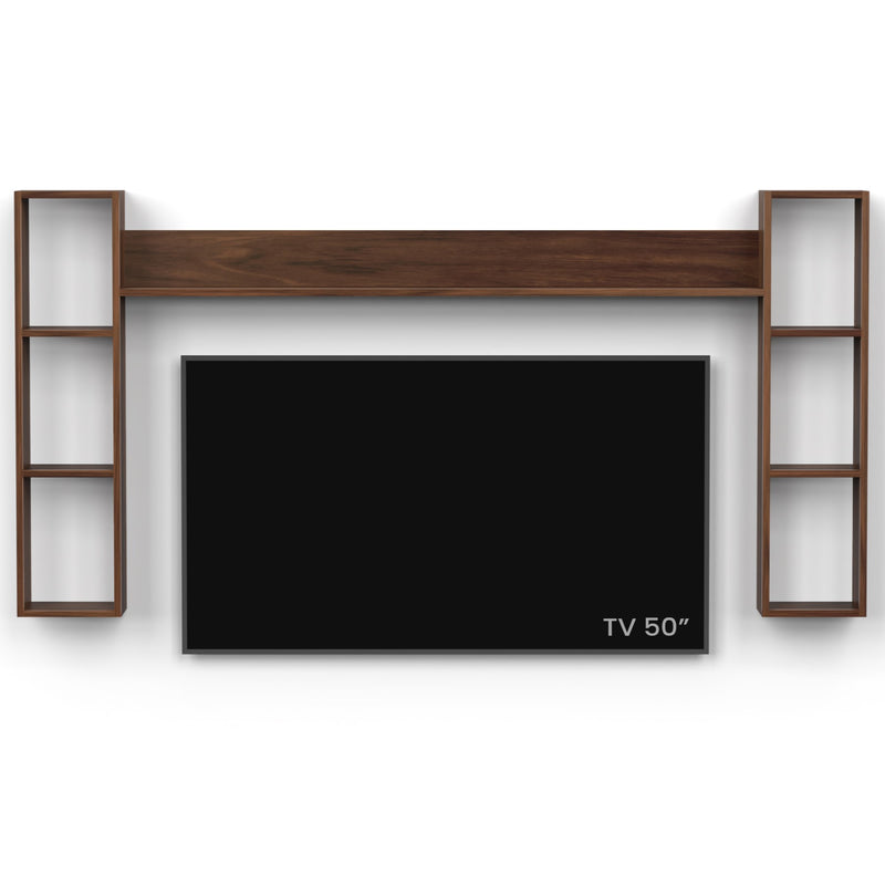 Miltra Wall Mount TV Top Shelf TV Unit  (Brown Maple - DIY)