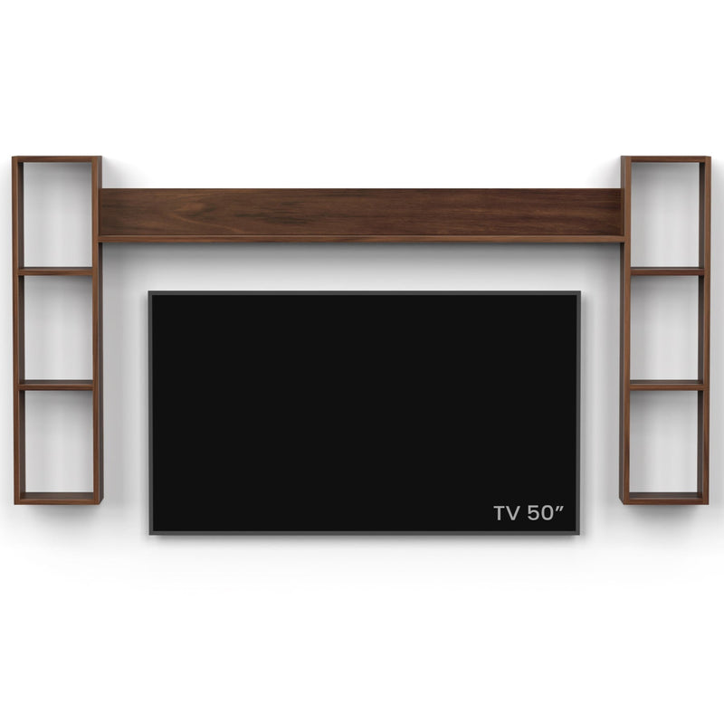 Miltra Wall Mount TV Top Shelf TV Unit  (Brown Maple - DIY)