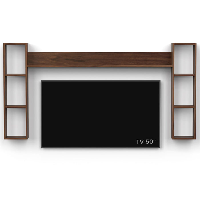 Miltra Wall Mount TV Top Shelf TV Unit  (Brown Maple - DIY)