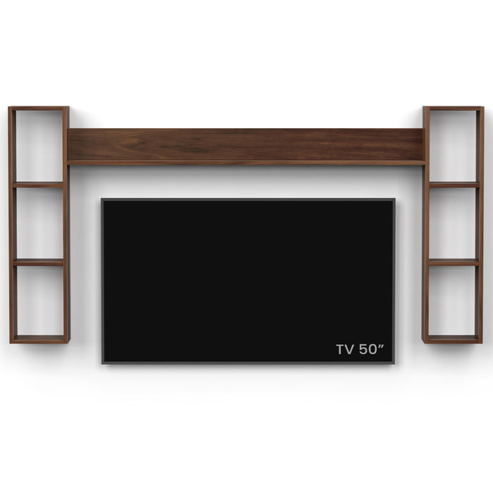 Miltra Wall Mount TV Top Shelf TV Unit  (Brown Maple - DIY)