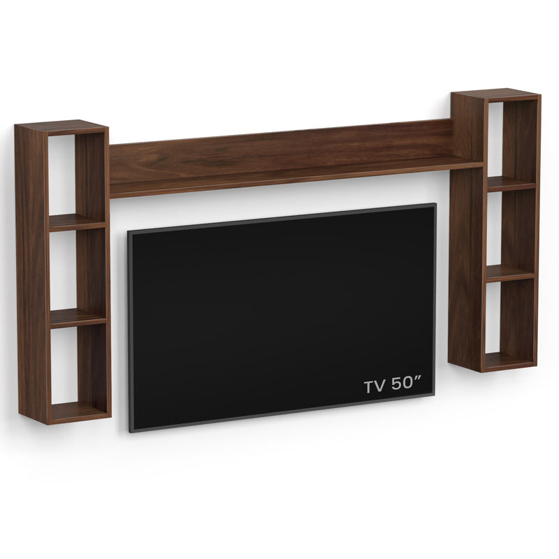 Miltra Wall Mount TV Top Shelf TV Unit  (Brown Maple - DIY)