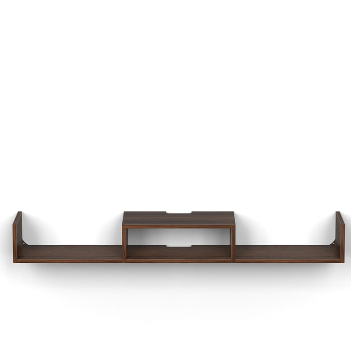 Aero Engineering Wood Wall Mount TV Entertainment Unit Set Top Box Stand/TV Cabinet with Shelves for Books & Décor Display Unit Bed Living Room Large Upto 50 Inches