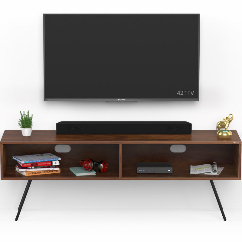 Averyl TV Unit & Cabinet ith Black Pencil Legs, Ideal for 55 Inches TV