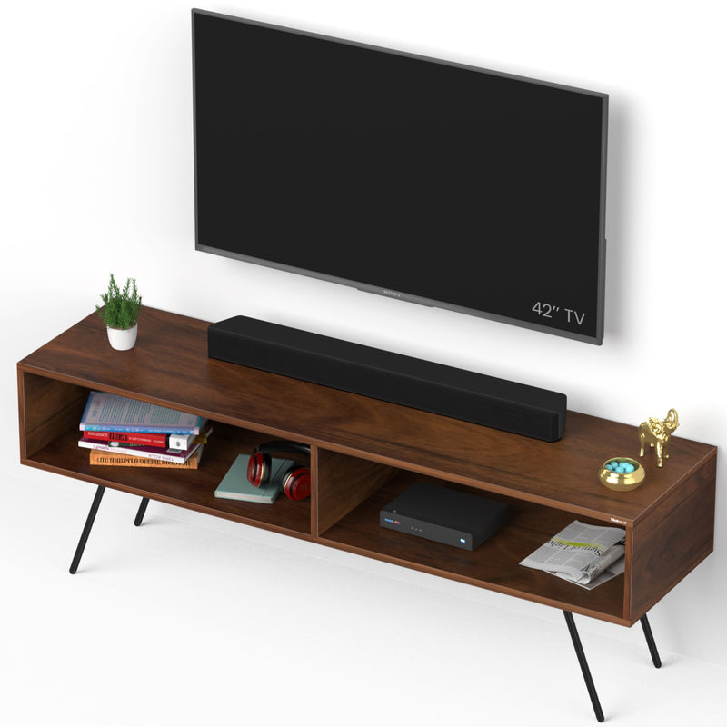 Averyl TV Unit & Cabinet ith Black Pencil Legs, Ideal for 55 Inches TV