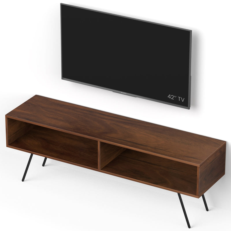 Averyl TV Unit & Cabinet ith Black Pencil Legs, Ideal for 55 Inches TV