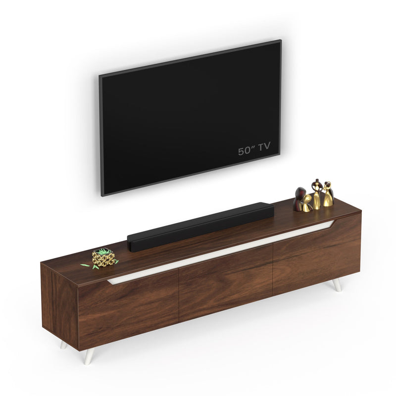 Blesky TV Unit & Cabinet Ideal for TV Upto 65” (Brown Maple - DIY)