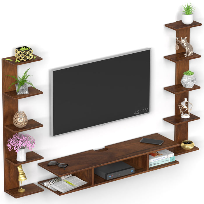 Estoye Standard Engineering Wood Wall Mount TV Entertainment Unit Set Top Box