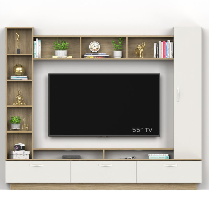 Fenily TV Unit |European Oak & White