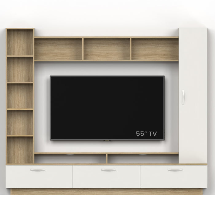 Fenily TV Unit |European Oak & White