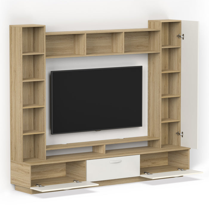 Fenily TV Unit |European Oak & White