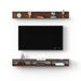 Kunsua Engineering Wood Wall Mount TV Entertainment Unit Set Top Box Stand/TV |Maple