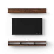 Kunsua Engineering Wood Wall Mount TV Entertainment Unit Set Top Box Stand/TV |Maple