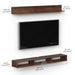 Kunsua Engineering Wood Wall Mount TV Entertainment Unit Set Top Box Stand/TV |Maple