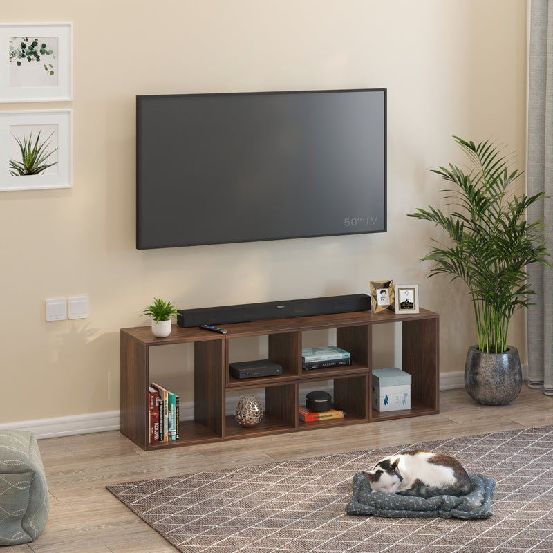 Petel TV Entertainment Unit & Storage Unit (Brown Maple)