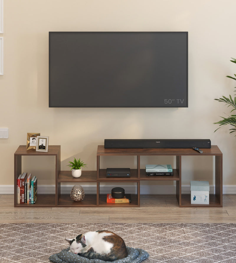 Petel TV Entertainment Unit & Storage Unit (Brown Maple)