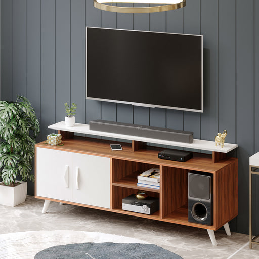 Skiddo TV Unit, Ideal for 55" |Walnut