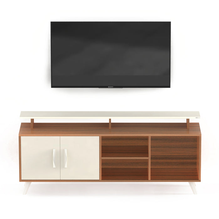 Skiddo TV Unit, Ideal for 55" |Walnut