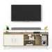 Skiddo TV Unit, Ideal for 55" |European Oak & White