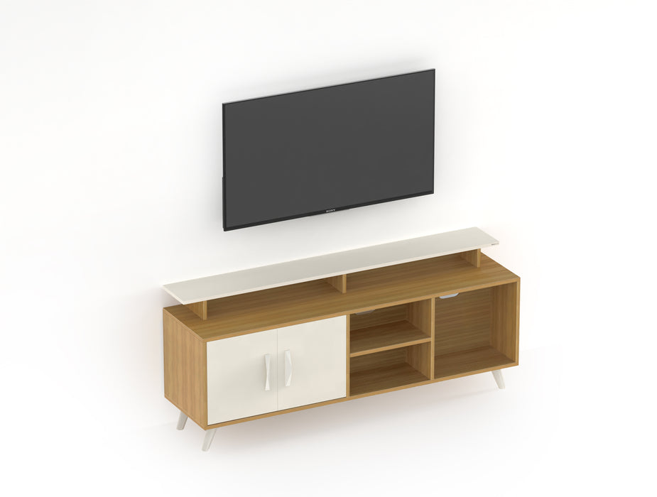 Skiddo TV Unit, Ideal for 55" |Teak