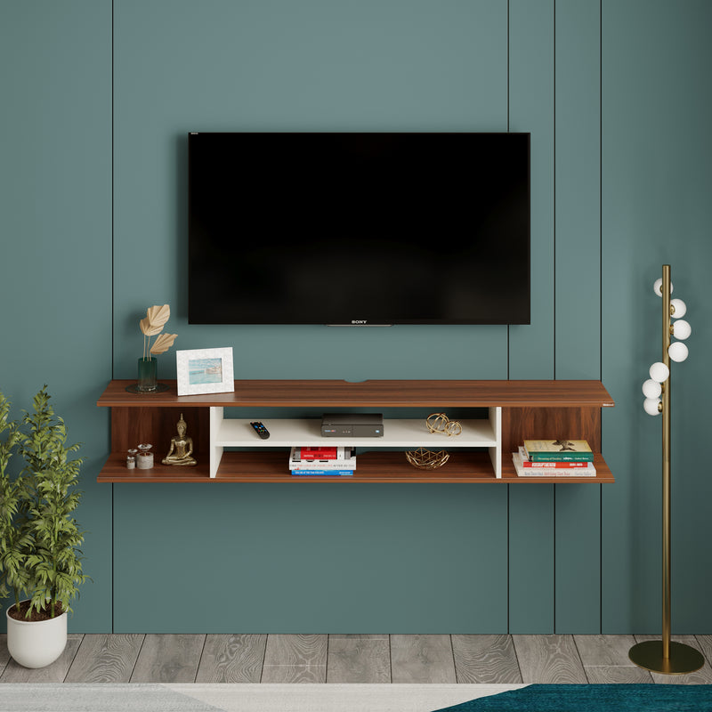 Sanque TV Unit (Premyrr range, Walnut & frosty, Large)