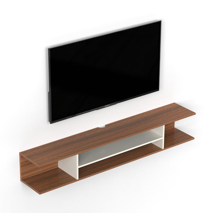 Sanque Tv Unit large (Premyrr range, Walnut & White)