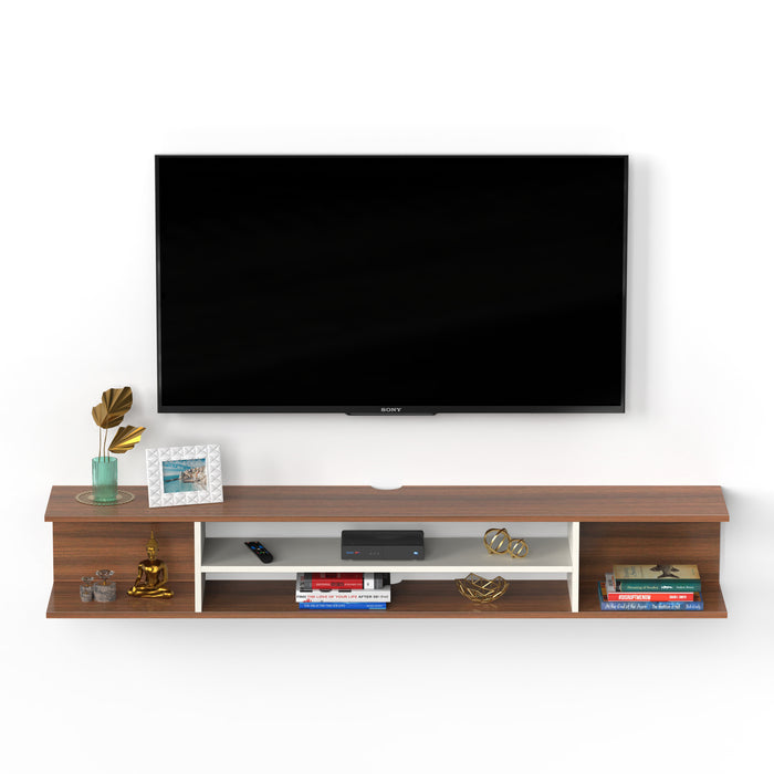 Sanque Tv Unit large (Premyrr range, Walnut & White)