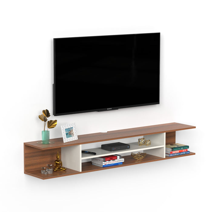 Sanque Tv Unit large (Premyrr range, Walnut & White)