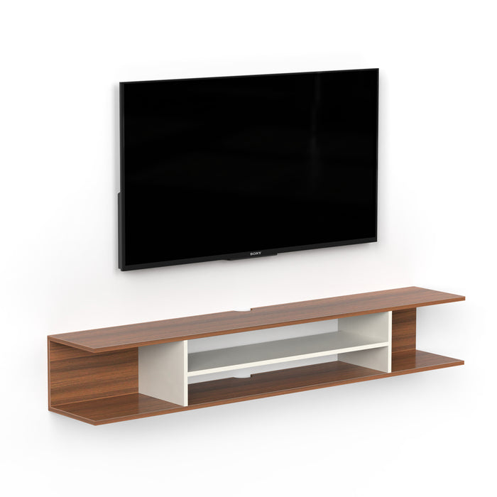 Sanque Tv Unit large (Premyrr range, Walnut & White)