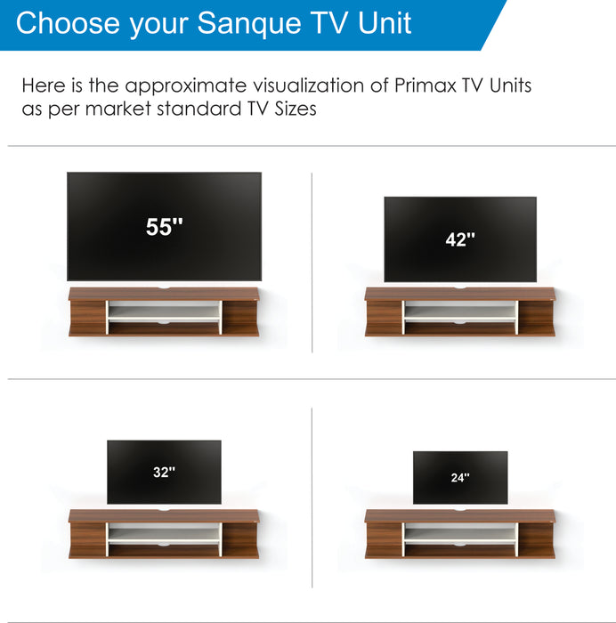 Sanque TV Unit (Premyrr range, Standard) |Walnut