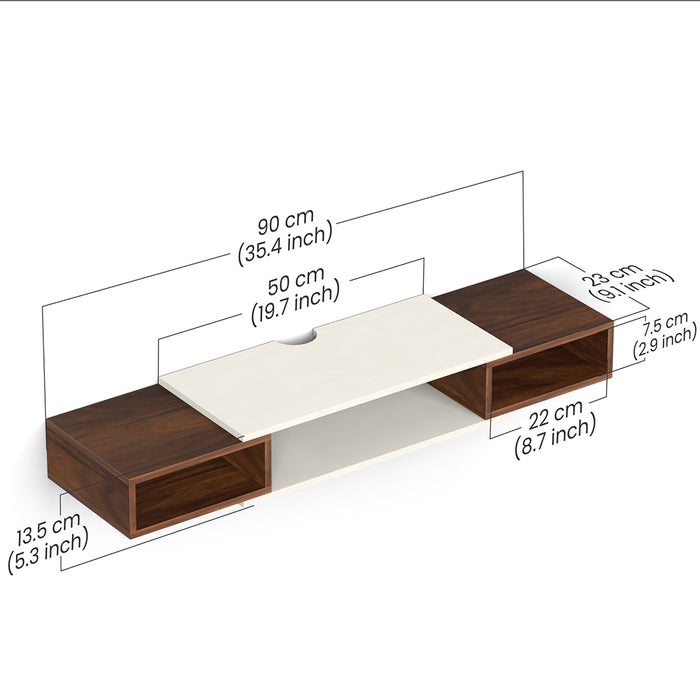 Toska Slim Set Top Box Standard |Maple & Frosty White
