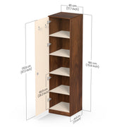Andrie Single Door Wardrobe |Maple