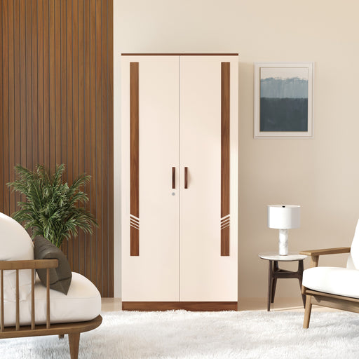 Andrie 2 Door Wardrobe with Drawer |Maple & White