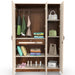 Andrie 3 Door Wardrobe with Mirror and Drawer |Maple & Beige