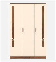 Andrie 3 Door Wardrobe with Drawer |Maple & Beige