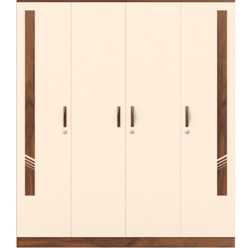 Andrie 4 Door Wardrobe with Drawer |Maple & White