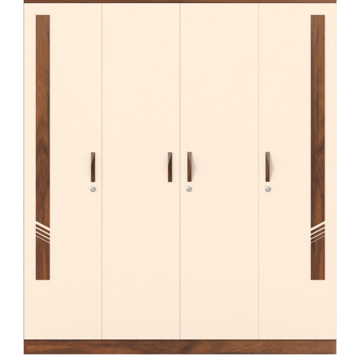 Andrie 4 Door Wardrobe with Drawer |Maple & White