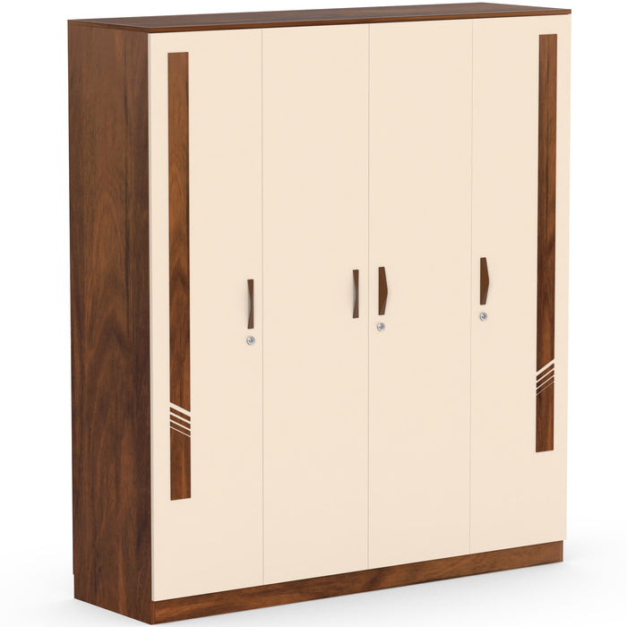 Andrie 4 Door Wardrobe with Drawer |Maple & White
