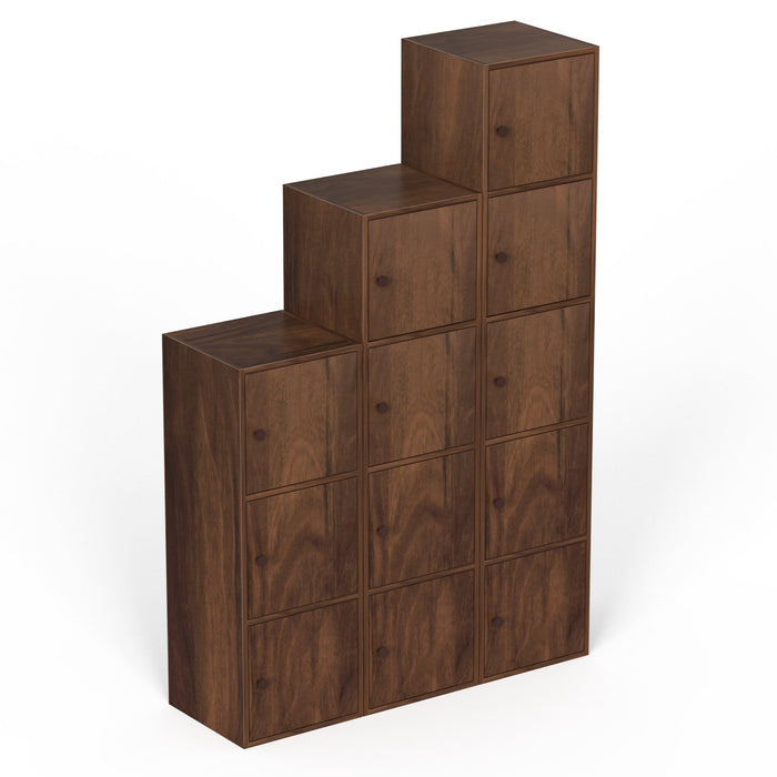 Calcio Combo Storage Unit Cabinet Rack Organizer Wardrobe Almirah Cupboard for Clothes with Multiple Closed Shelves for Bedroom Kitchen Living Room Home, DIY