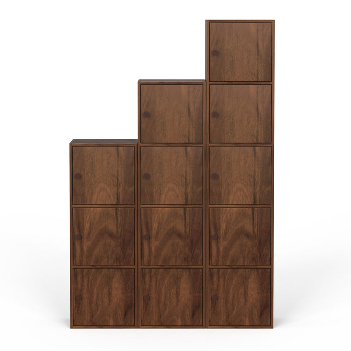 Calcio Combo Storage Unit Cabinet Rack Organizer Wardrobe Almirah Cupboard for Clothes with Multiple Closed Shelves for Bedroom Kitchen Living Room Home, DIY