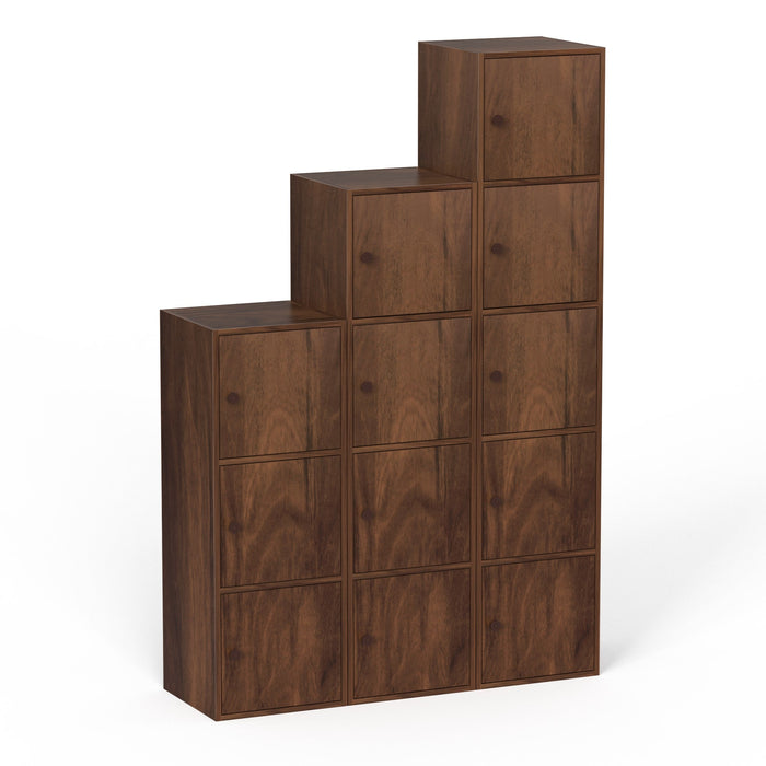 Calcio Combo Storage Unit Cabinet Rack Organizer Wardrobe Almirah Cupboard for Clothes with Multiple Closed Shelves for Bedroom Kitchen Living Room Home, DIY