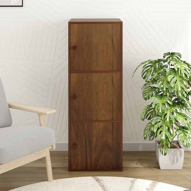 Calcio 3-Tier Storage Unit Cabinet & Cupboard (Maple)