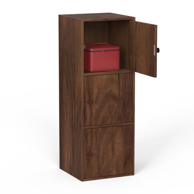Calcio 3-Tier Storage Unit Cabinet & Cupboard (Maple)