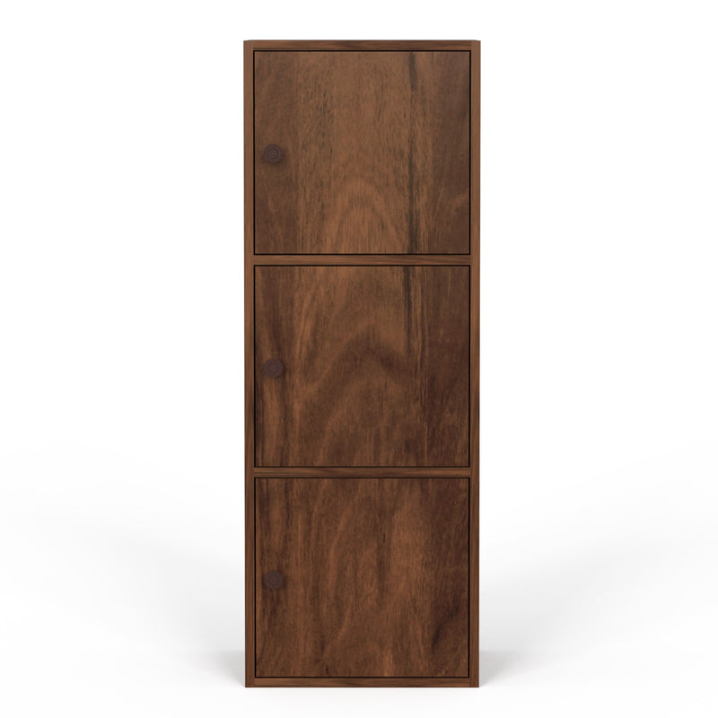Calcio 3-Tier Storage Unit Cabinet & Cupboard (Maple)