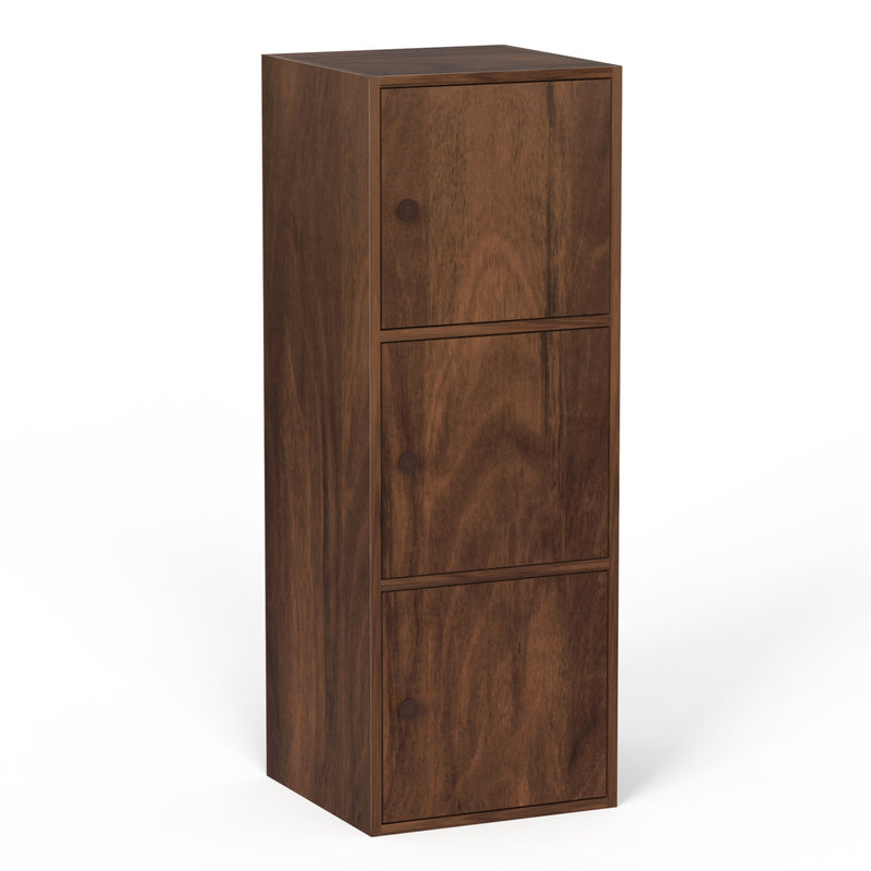 Calcio 3-Tier Storage Unit Cabinet & Cupboard (Maple)