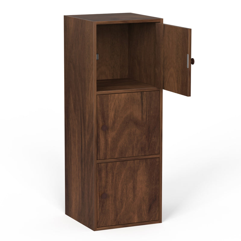 Calcio 3-Tier Storage Unit Cabinet & Cupboard (Maple)