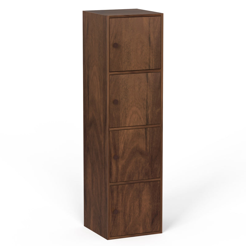 Calcio 4-Tier Storage Unit Cabinet & Cupboard (Maple)