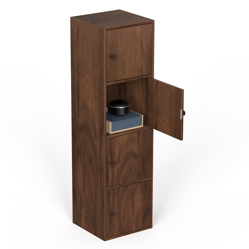 Calcio 4-Tier Storage Unit Cabinet & Cupboard (Maple)