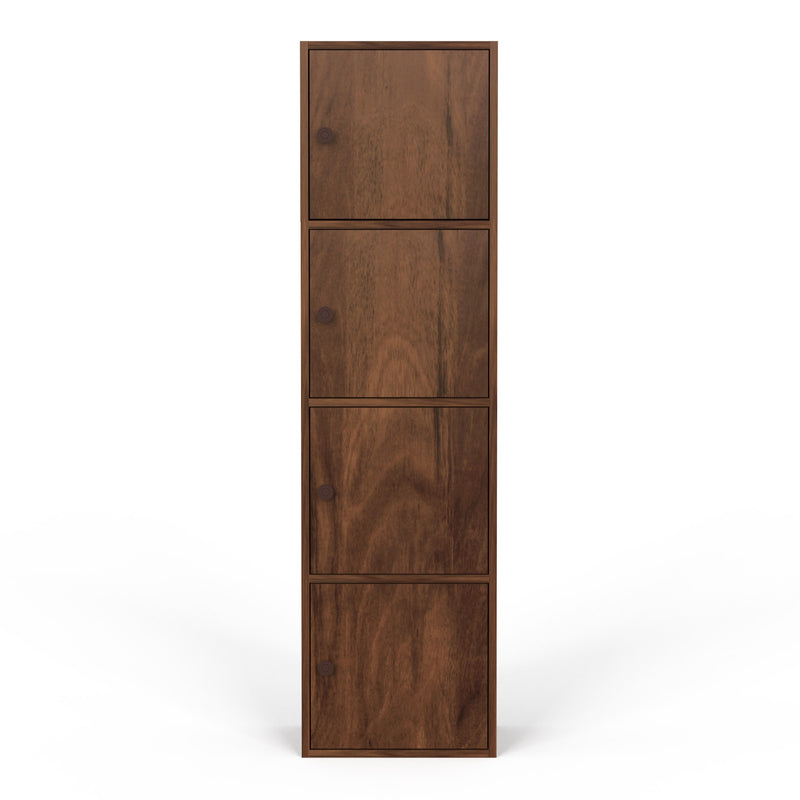 Calcio 4-Tier Storage Unit Cabinet & Cupboard (Maple)